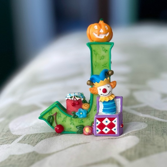 VTG 3D Rustic Alphabet Letter "J" Accent By Mary Engelbreit Cute Accent Figurine - Picture 6 of 11